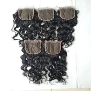 Transparent Swiss Lace closure 4x4 russian human hair 100 virgin remy hair extention double drawn