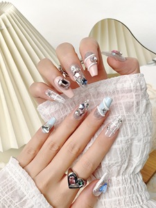 <span class=keywords><strong>Uñas</strong></span> Acrílicas Pre-Diseñadas de Fábrica, Forma Cuadrada/Almendrada, para Aplicación en Dedos - Venta <span class=keywords><strong>con</strong></span> Descuento - Product Image 4