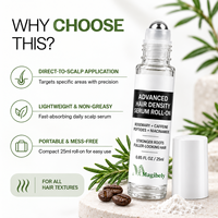 Magibely Advanced Hair Density Serum Roll-On 25ml Ekstrak Rosemary Pumpkin Seed Perawatan Kulit Kepala Cairan Minyak Pertumbuhan Rambut Melembapkan