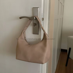 Women's Versatile <b>Handbag</b> Shoulder Bag Korean Simple Dumpling Style <b>Small</b> Size Soft Handle Zipper Cross-Border New PU Tanjing - Product Image 4