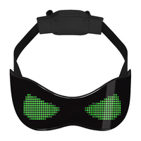 Nuevo diseño de moda Rave Party Gafas LED recargables por USB Smart APP Programable Gafas LED brillantes con ojos