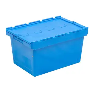 Caja de asas de plástico de alta calidad, 100% PP, con tapas, precio