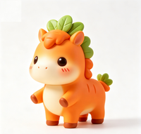 Figurine de dessin animé mignonne en forme de carotte ou de cheval en PVC ABS injecté, jouet de collection en boîte mystère, usine OEM
