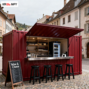 Kiosque de café mobile modulaire en acier inoxydable et fibre de verre préfabriqué en kit pour la restauration - Product Image 2