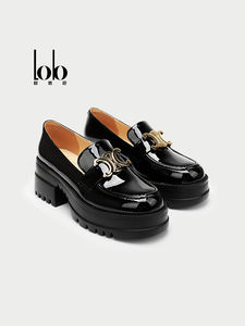 Chaussures Mocassins en Cuir Véritable pour Automne/Hiver avec Semelle Épaisse, Style Britannique Tendance Printemps à Enfiler - Product Image 3