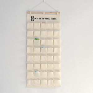 Sac à suspendre créatif 12 poches Organisateur en tissu denim multicolore avec 1PC pour dortoir scolaire ou chambre à coucher - Product Image 2