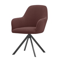 Housse de chaise de salle à manger de style campagnard américain élastique pour la maison et l'hôtel, avec accoudoirs hauts, en tissu jacquard 160T