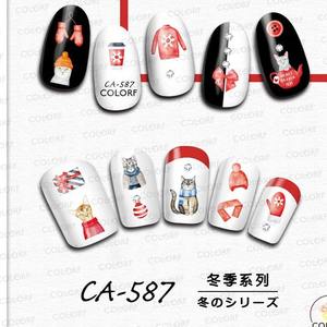 Nouveauté 3D arbre de noël pingouin ours polaire Nail Art autocollants Logo personnalisé ongles décalcomanies en gros - Product Image 4