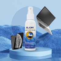 Kit de nettoyage d'écran d'ordinateur portable sans alcool 3 en 1, spray nettoyant pour écran avec brosse de nettoyage