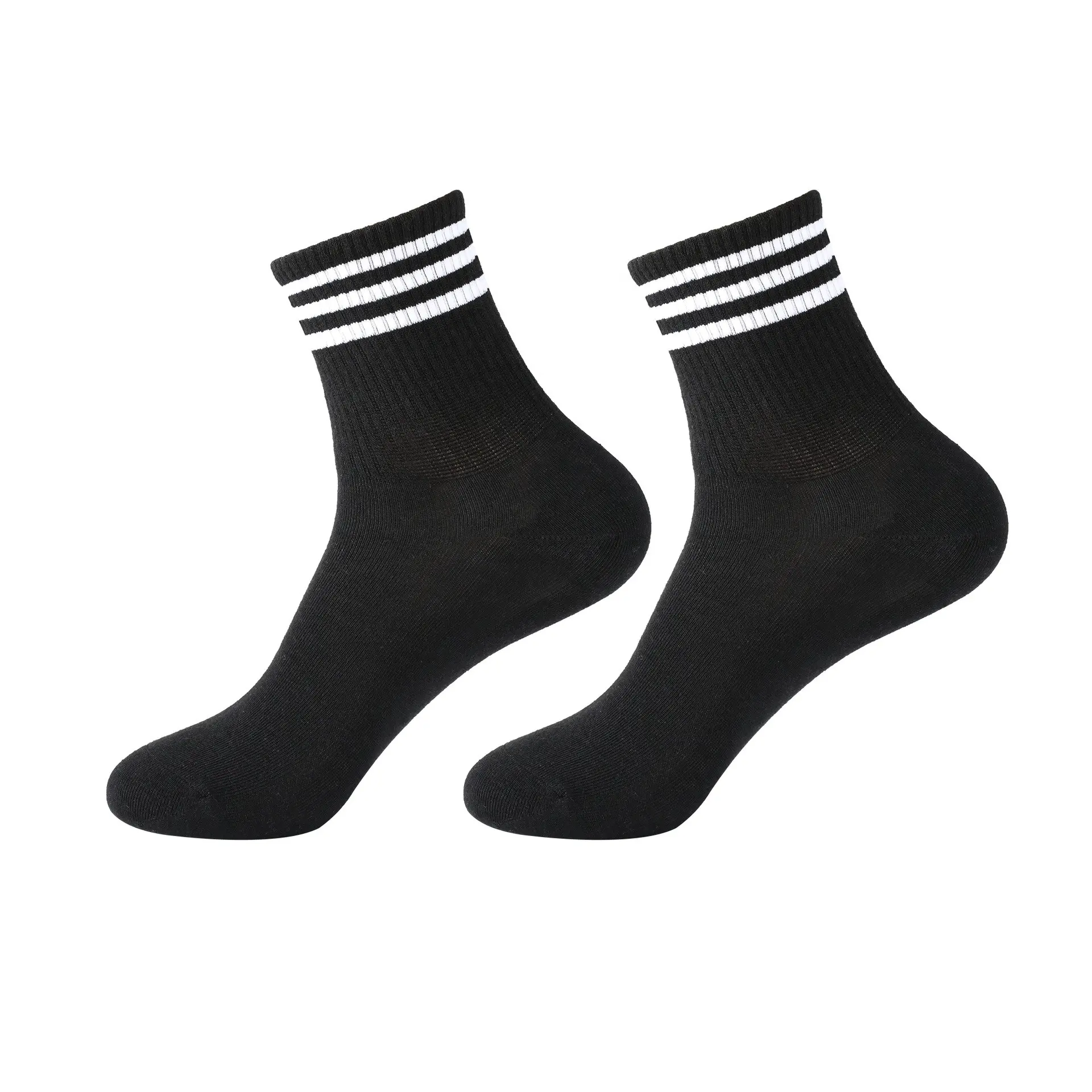 OEM Personalizado Homens Mulheres Vestido e Calças Meias Crew Socks Daily Stripe Casual Ankle Socks