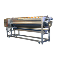 Machine commerciale de lavage et de pelage des légumes avec brosse rotative pour manioc, pomme de terre, taro, chayote