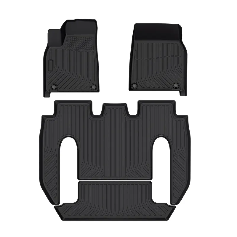 Accessoires Auto 3D tous temps TPE tapis de sol de voiture doublure de sol pour Tesla modèle X 6 sièges 2022-2023 modèle Y tapis de coffre tapis de voiture