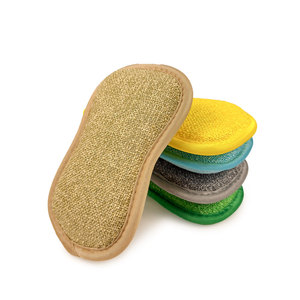 Éponge de nettoyage double face en <span class=keywords><strong>microfibre</strong></span>, chiffon de cuisine en <span class=keywords><strong>bambou</strong></span> anti-peluchage, éponge multifonction pour la vaisselle domestique - Product Image 2