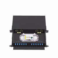 Panneau de brassage fibre optique 19 pouces extractible 12 ports SC/FC/LC, montage en rack 1U, utilisation intérieure/extérieure