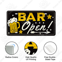 Plaque décorative en métal style plaque d'immatriculation pour bar, pub, club, bar mancave, décoration murale