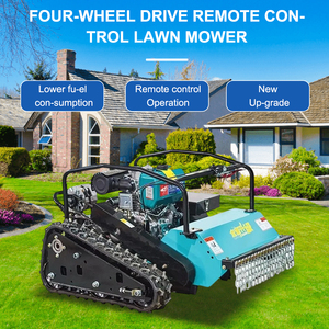 Industrial Grade 196cc <b>Remote</b> <b>Control</b> Lawn <b>Mower</b> With Tea Mountain <b>Track</b> & Petrol/Gasoline Grass Crusher Ymn21 4-s - Product Image 4
