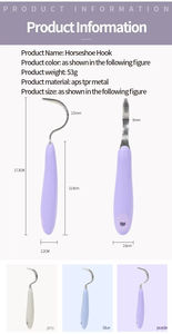 Couteau à sabots de cheval de luxe en acier inoxydable avec manche en plastique pour l'entretien des sabots et l'utilisation en salle de bain - Product Image 2