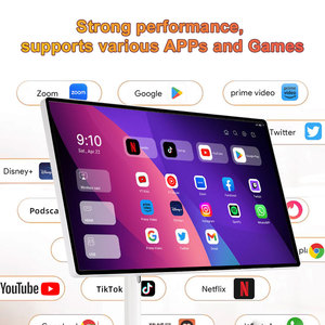 21.5 Inch Custom Made LED HDTV LCD Smart <b>TV</b> Rechargeable <b>Portable</b> Touch Moving Screen With Wheels Speaker for Gym Gaming Standby - Product Image 3