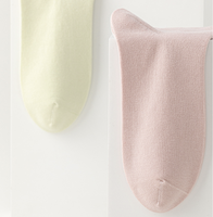 Chaussettes mi-mollet en coton, style fin, blanches, sans coutures, absorbantes, antibactériennes, désodorisantes, en coton peigné fin, respirantes