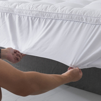 Protège-matelas économique 14 cm de hauteur, ferme, avec jupe élastique de 35 cm, antistatique 100% pour lit Queen Size – Vente en gros