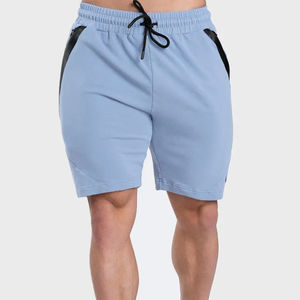 Shorts décontractés personnalisés pour hommes, couleur unie, 100% coton, taille élastique, nouveaux shorts de sport pour hommes - Product Image 1