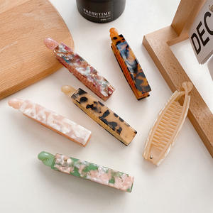 ODBO Acétate Cellulose Grande pince à <span class=keywords><strong>cheveux</strong></span> pour femmes et filles Pinces à <span class=keywords><strong>cheveux</strong></span> en forme de banane - Product Image 2