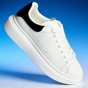 原创高品质时尚舒适奢华运动鞋纯色合成皮革设计师品牌男士运动鞋 - Product Image 1