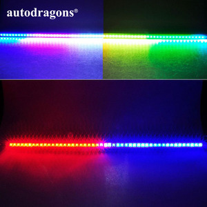 Không thấm Nước 12V nhấp nháy ánh sáng nhấp nháy thanh SMD RGB lưới tản nhiệt Đèn Pha Xe Led Knight Rider dải đèn với ứng dụng + Điều khiển từ xa - Product Image 6