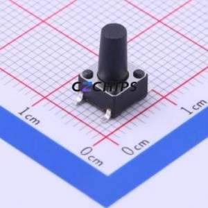 TS-1102S-C-M-B Tactile Switch SMD-4P,6x6mm Switch Single Pole Single Throw Round Button 2.6N Vertical Mount - Product Image 1
