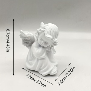 Statuetta Vintage INS di Angioletto in Resina con Ali Aperte, Stile Francese, Ornamento da Scrivania Ecologico, Regalo per Matrimonio e Compleanno, Decorazione Fotografica - Product Image 3