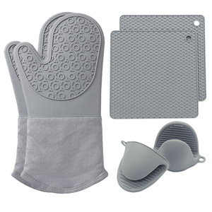 Ensemble de gants de four en silicone souple Ensemble de gants de four en silicone souple côtelé double <span class=keywords><strong>Kitchenaid</strong></span> - Product Image 2