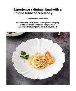 Ciotola di loto di porcellana di fascia alta Set di stoviglie monouso bianco puro con elegante forma di loto per ristoranti privati hotel club - Product Image 6