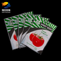 Sac d'emballage de graines de tomates en plastique anti-odeur mylar scellé trois côtés imprimé sur mesure
