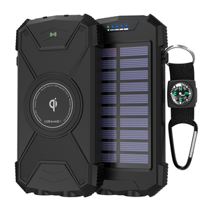 Banco de Energía <span class=keywords><strong>Solar</strong></span> Impermeable de 10000mAh, Portátil, con Doble USB, Carga Rápida de 20W, Batería de Litio-Polímero, Carga Inalámbrica, Micro USB - Product Image 6