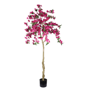Artificial Bougainvillea <b>Tree</b> 6FT Black Pot Realistic Indoor Decor Potted Faux Plant - Product Image 4
