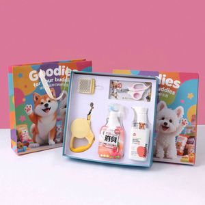 Set de Regalo Ecológico de Artículos para Mascotas de Papel para el Día de San Valentín Chino, para Perros y Gatos, Incluye Correa y Artículos de Cuidado y Aseo - Product Image 1