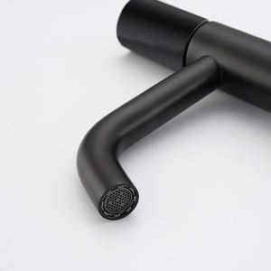 Zeitgenössischer Wasserhahn Badezimmer mischer Wasserhahn Deck montiert Waschtisch armatur Messing Mattschwarz Waschtisch armatur - Product Image 5