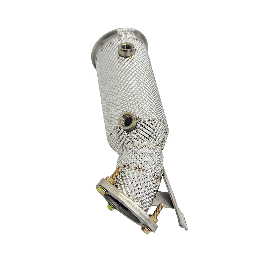 VantaFlow High Performance Stainless Steel Straight-through Downpipe Exhaust for Porsche Macan 2.0T with Heat Shield Headers