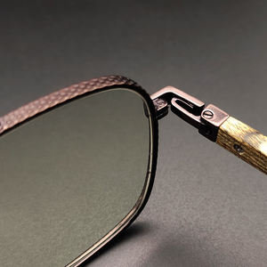 高品質ウッディ光学眼鏡フレームチタン老眼鏡眼鏡光学フレーム男性用レディース処方メガネ - Product Image 4