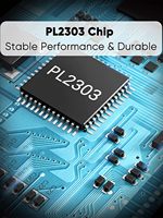 Cable Adaptador Convertidor USB a DB9 con Chip Jasoz PL2303, Cubierta de PVC y Lámina para Windows 11/10/8.1/8 con Controladores para Uso en Computadoras