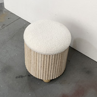 Pouf de rangement multifonctionnel aspect travertin moderne, ottoman pour salon, chambre, entrée, hôtel, durable, gain de place, grande capacité