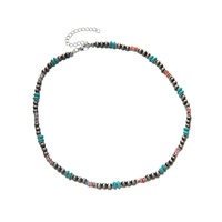 Collier de perles style Navajo vintage et Turquoise fait main Collier léger pour les mariages et les bals de fin d'année des femmes
