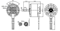Moteurs Brushless DC 3115 4-6S 900KV 980KV 1150KV pour aéronefs de 9 à 10 pouces