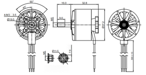 มอเตอร์ไร้แปรงถ่าน 3115 DC รุ่น 3115 900KV 980KV 1150KV สำหรับชิ้นส่วน FPV - Product Image 6