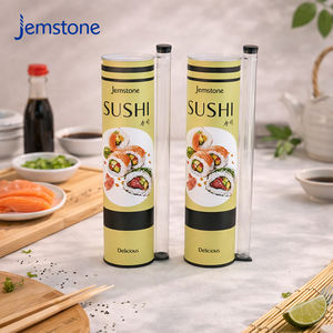 Tube en papier personnalisé pour sushis, design recyclable, emballage cylindrique en carton kraft de qualité alimentaire, boîte pour poudre de protéines, conteneur en tube de papier - Product Image 1