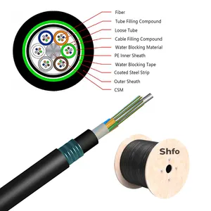 SHFO-GYTA53 GYTA53 Armored Duct Aerial Fiber Cable For Highway Aerial Optical Fiber Cable