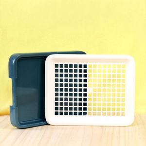 Caja de Arena para Conejos, Tamaño Pequeño, Diseño Rectangular de Dos Piezas, Antideslizante, Antisalpicaduras, Duradera, para Uso en Interiores - Product Image 1