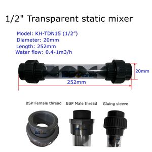 1/2 "UPVC statik mikser için karıştırma ekipmanları için sıvı mikser BSP dişi/erkek konu/yapıştırma kol bağlantı KH-TDN15 DGOzone - Product Image 5