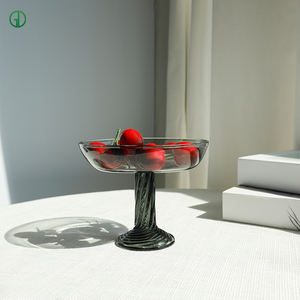 Table basse en verre de contraste coloré écologique de conception <span class=keywords><strong>danoise</strong></span> nordique Offre Spéciale assiette de fruits secs pour la réception de salle à manger vivante - Product Image 4