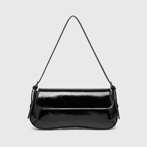 Bolso de Mano Minimalista de Cuero PU Brillante, Costuras Reforzadas, Alta Calidad, Bolsos de Mujer al por Mayor - Product Image 4